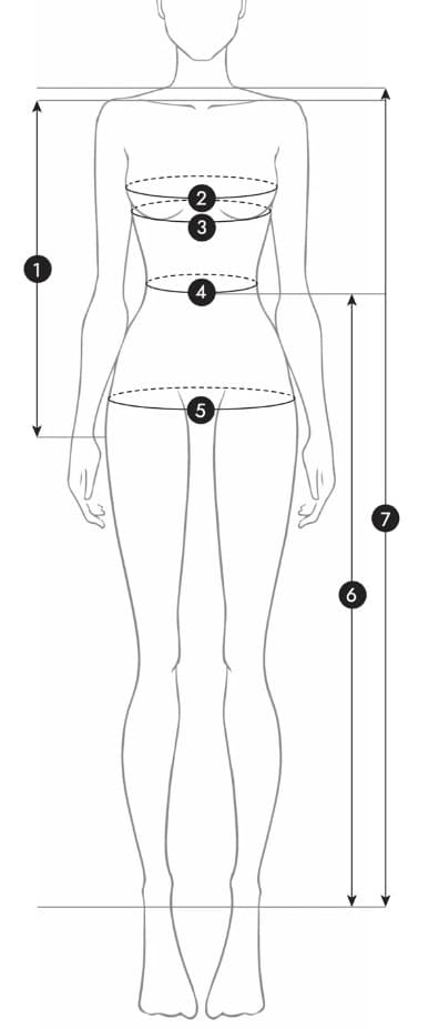 How to measure body figure guide for abaya sizing. Bint Saeed Abu Dhabi, United Arab Emirates.
