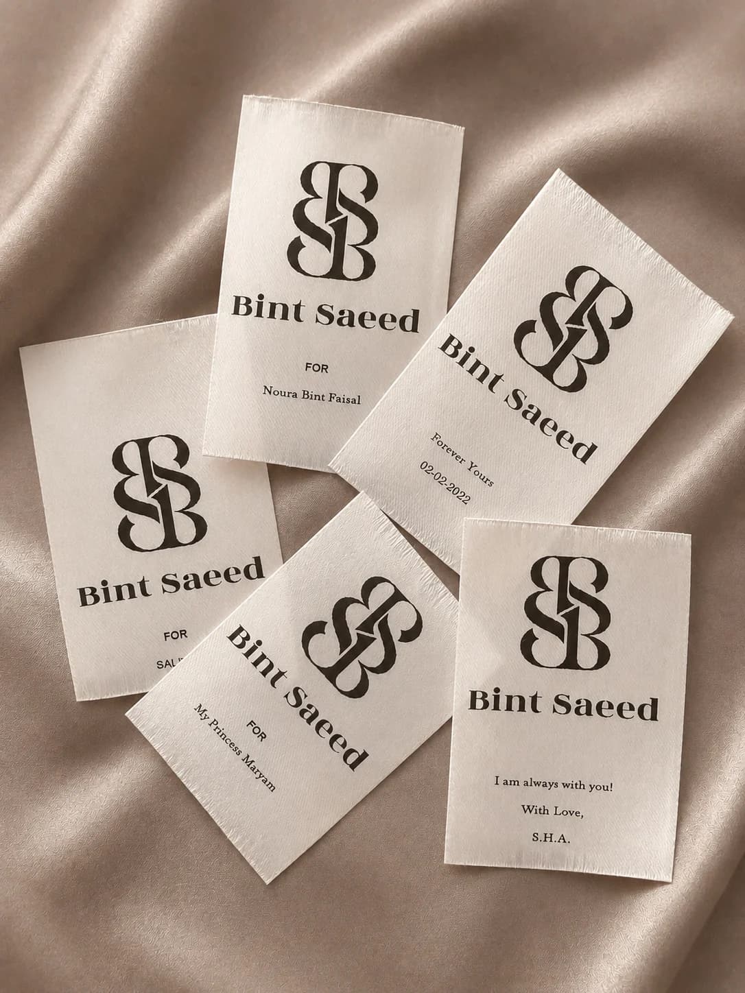 Bint Saeed personalised inner label — Abu Dhabi — 1
