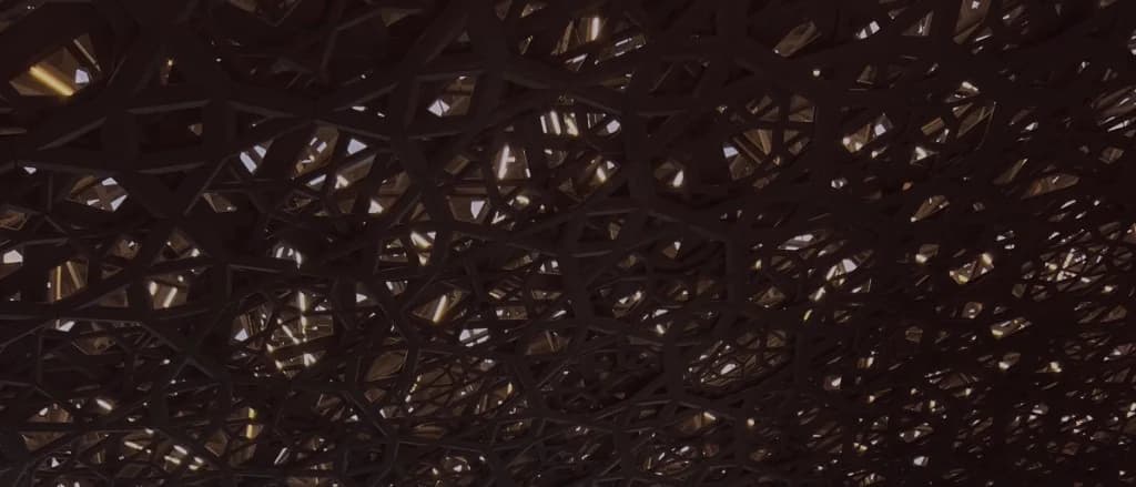 Al Khous palm-frond weaving texture — The Codes editorial hero. Bint Saeed Abu Dhabi, United Arab Emirates.